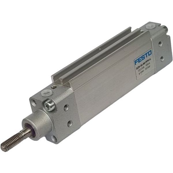 atuador plano antigiro, diâmetro 16mm, curso 40mm, dupla ação, amortecimento pneumático regulável de fim de curso, detecção de posição