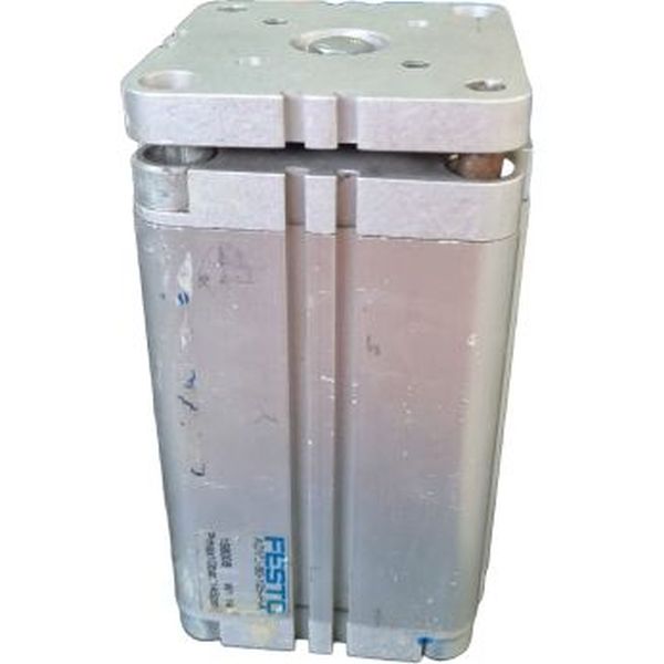 cilindro compacto, diâmetro 80mm, curso 125mm, anéis/placas de amortecimento elástico nas posições finais de curso, detecção de posição
