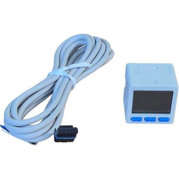 2 saídas + uma saída analógica, para pressão positiva, display com 3 telas, PNP, intervalo de pressão -0,1-1MPa, fluido ar/ gás não corrosivo/ gás não inflamável