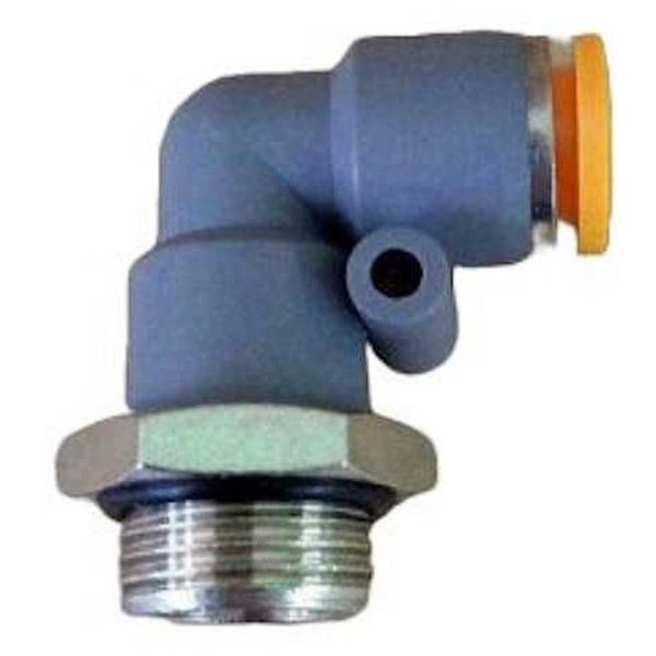 conexão rosca 3/8, diâmetro do tubo 8mm, meio de operação ar comprimido, anel de desengate laranja, corpo cinza