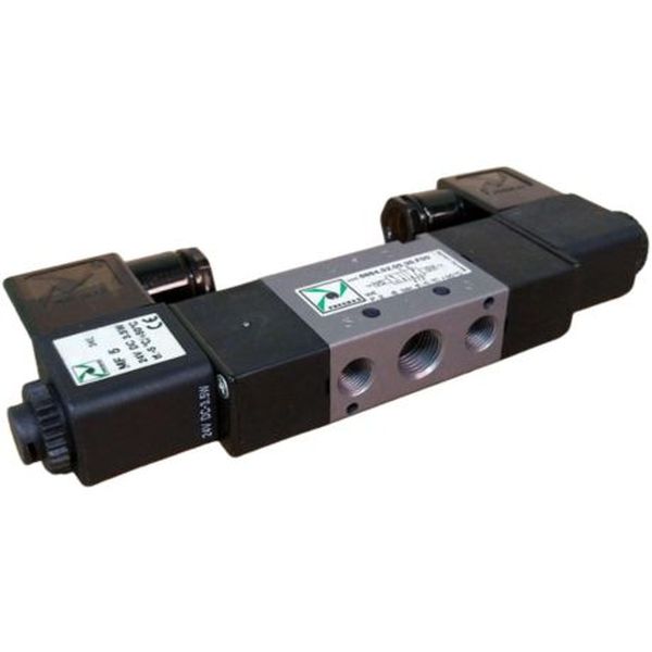 Série 888, 5/2 vias, solenóide-solenóide, fluido ar filtrado, temperatura -5...50oC, fluxo nominal 890 Nl/min, tamanho do orifício 6.5mm, conexão rosca G1/4.