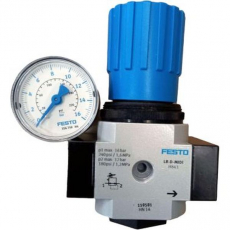 Válvula reguladora de pressão LR-1/2-D-MIDI 159581 com man&ocirc;metro - FESTO