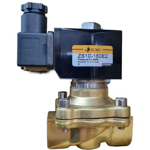 2/2 vias, conexão 3/4 polegada, bobina 220VAC, fluidos ar/gás/água/água quente/ óleo leve, temperatura máxima 80oC, material do corpo latão, NF, pressão máxima 10bar,  baixo consumo de energia