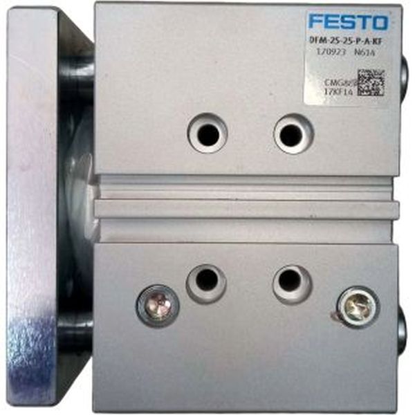 cilindro com guia, diâmetro 25mm, curso 25mm, amortecimento elástico nas posições finais de curso, detecção de posição, guia com esferas