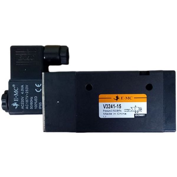 3/2 vias, conexão 1/2, acionamento solenóide, 24VDCC, controle simples, pressão máxima 1.2MPa