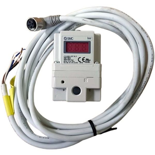com indicador de pressão digital, proteção IP65, tamanho do corpo 1000, pressão de regulagem até 9bar, tensão de alimentação 24VDC, vazão 200l/min