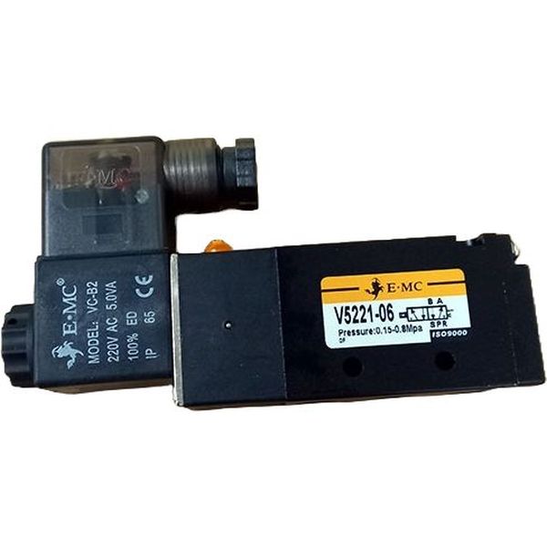 5/2 vias, conexão rosca 1/8, acionamento solenóide, bobina VC-B2 220VAC / 5,0VA IP65