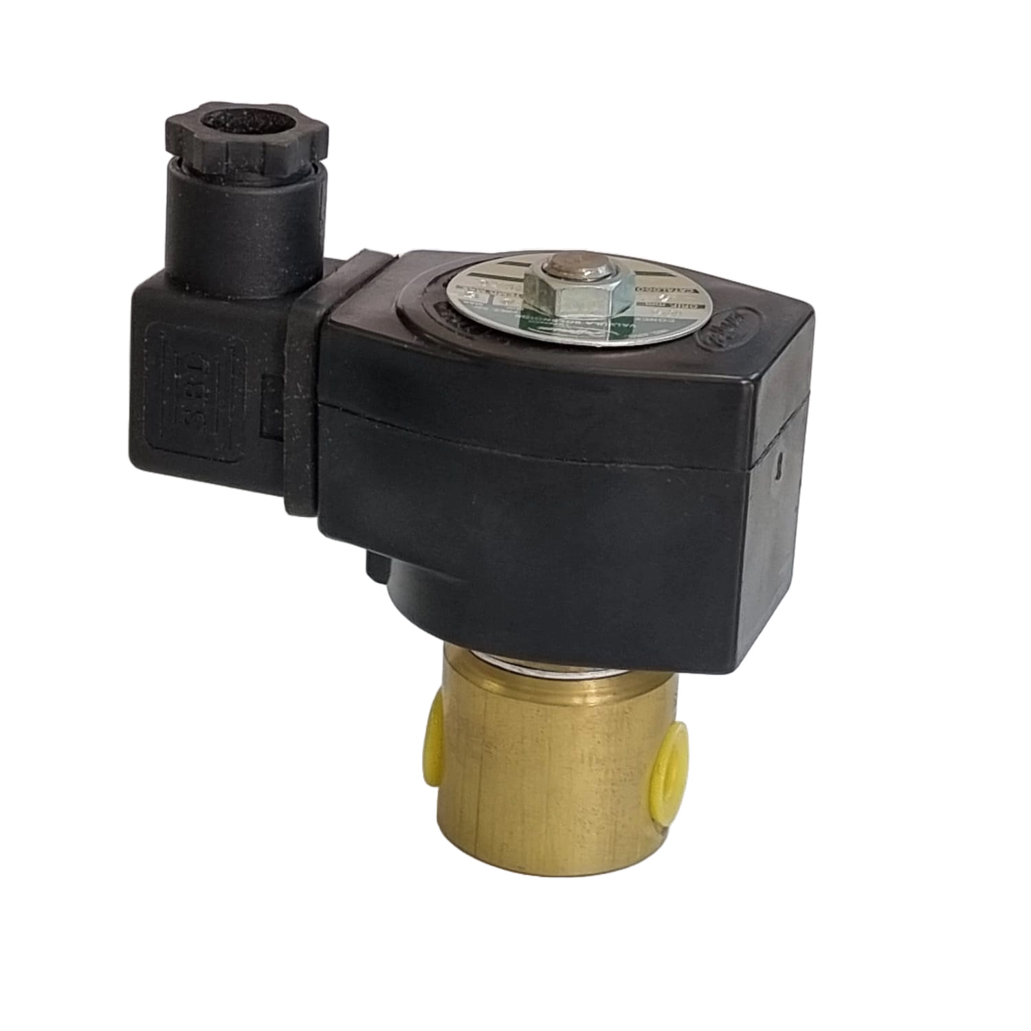 Série 1327, ação direta, NF, conexão 1/4, orifício 4mm, pressão 1-50, temperatura máxima 80oC, vedações Buna-N
