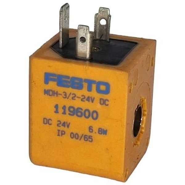 para a válvula MDH-3/2-24V DC, tensão  24VDC 6.8W, grau de proteção 00/65, encapsulada, ligação elétrica com 3 pinos