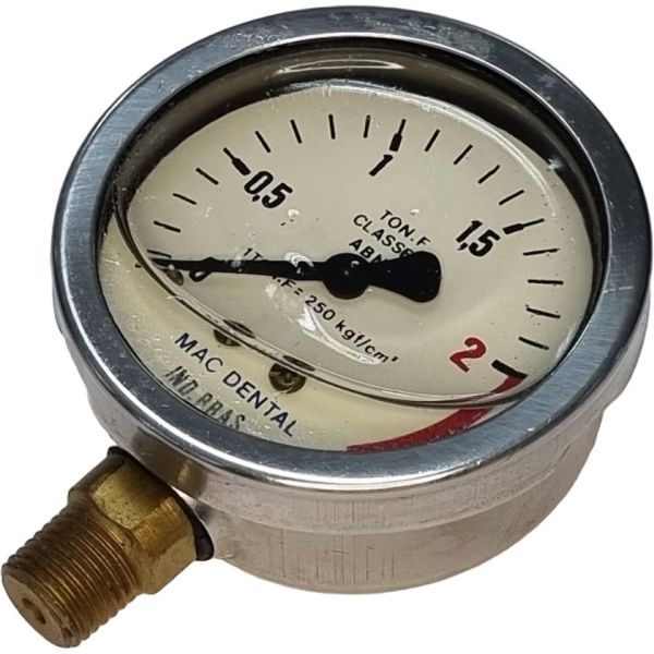 saída por baixo, com glicerina, mostrador 63mm, conexão rosca 1/4, fluido óleo