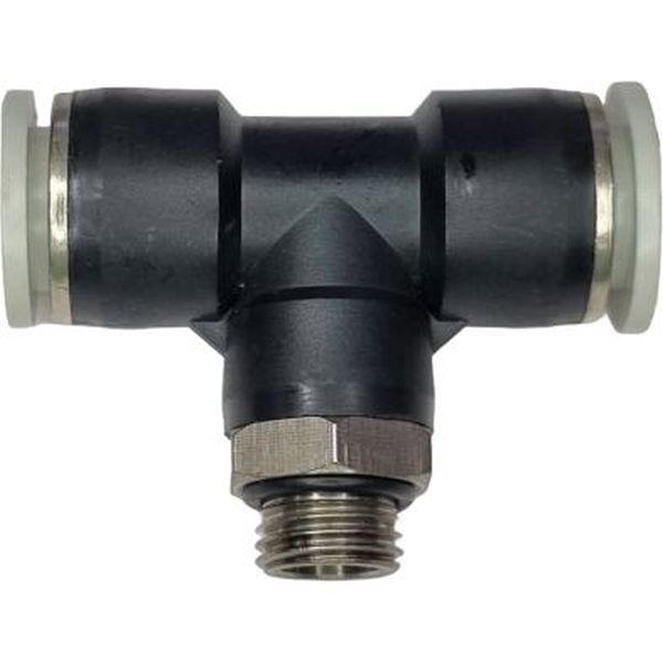 conexão rosca 3/8, conexão rápida para tubo diâmetro 12mm, fluido ar comprimido, anel de desengate branco