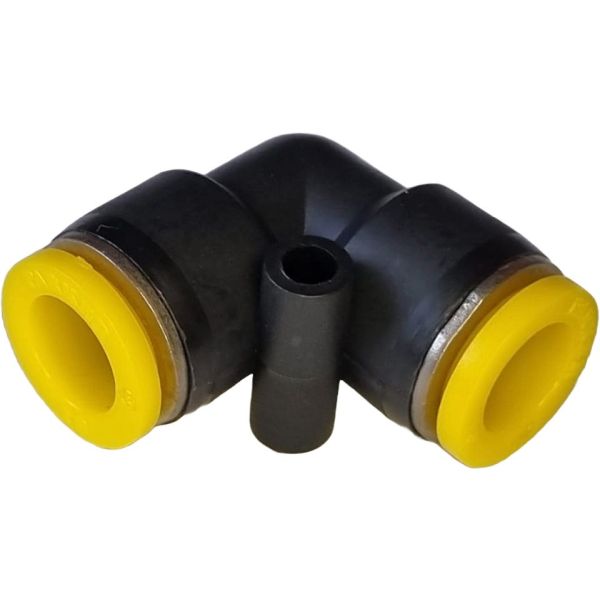 conexão em L, conector pneumático em L, conexão L, união para tubos em L, conexão para tubos PUN e PAN, conexão pneumática, conexão instantânea, conexão rápida, conexão de engate rápido em L