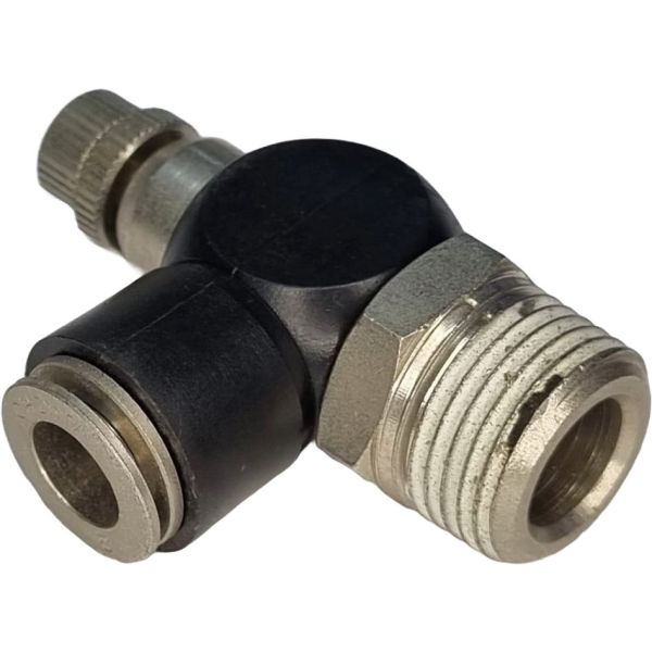 rosca 3/8, diâmetro 8mm, pressão de 10 bar, meio de operação de ar comprimido