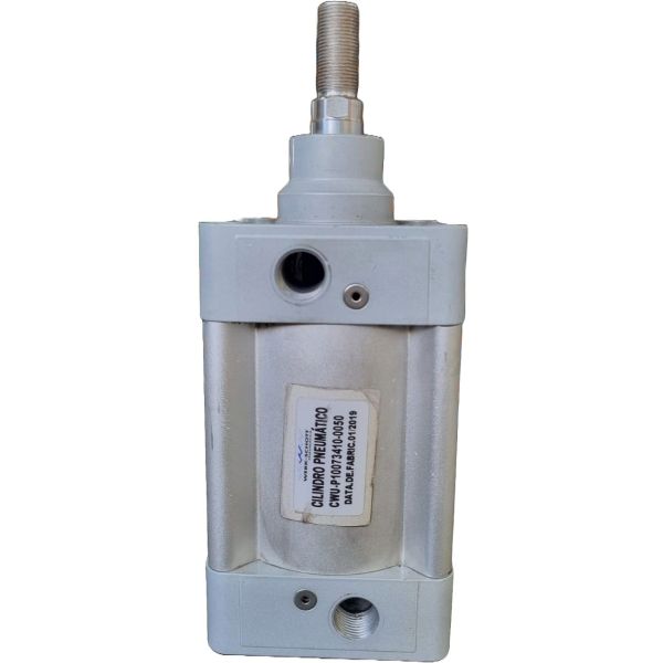 diâmetro 100mm, curso 50mm, dupla ação com amortecimento ajustável, sem canal para sensor