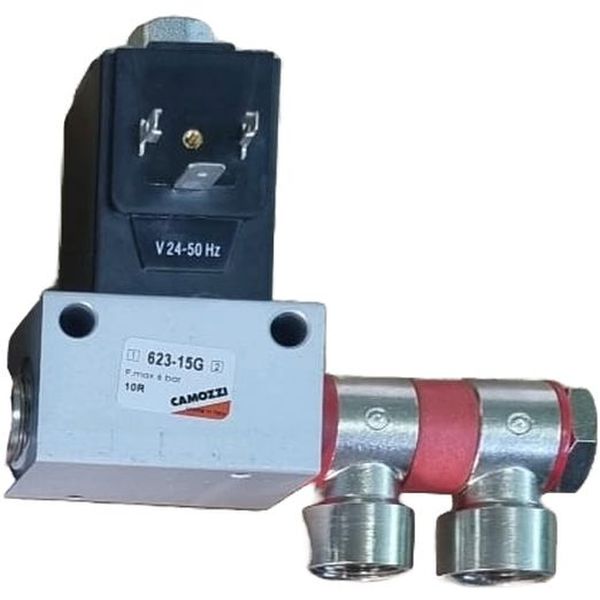 2/2 vias, normalmente fechada, conexão rosca G3/8, orifício 4mm, Qn 520Nl/mm, pressão 0~6bar, tensão 24V/50Hz