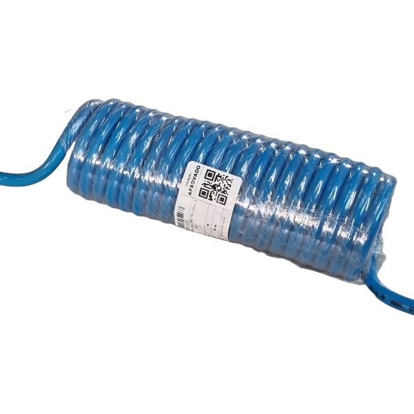 Espiral diâmetro externo 10 mm, interno de 1,5mm e espessura de 1,5mm, pressão de 10 bar 