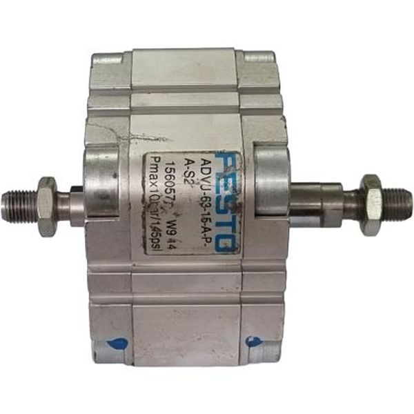 Cilindro pneumático 63x15 mm, pressão de 10bar, dupla ação, rosca G 1/8 - FESTO