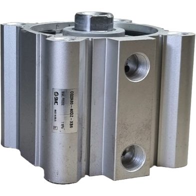 cilindro compacto, diâmetro 80mm, curso 40mm, dupla ação, haste simples, fluido ar comprimido