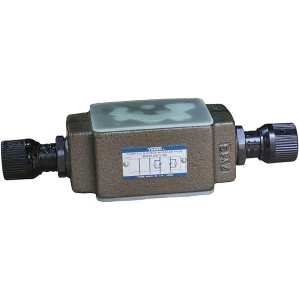 tamanho 3, pressão máxima de operação 31,5MPa, vazão máxima 60l/min, desenho 40, fluido óleo. Controle de vazão e retenção.