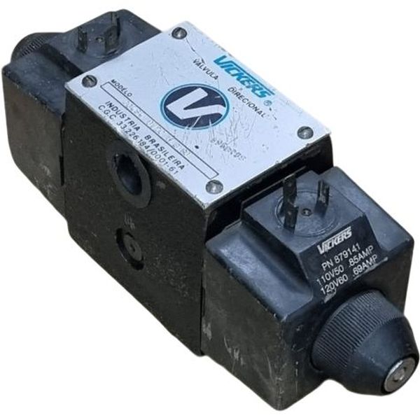4/3 vias, tensão de 110V AC, vazão  de 76 l/min, pressão de 210bar