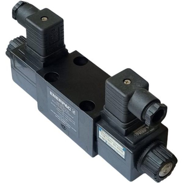 Válvula hidráulica, vazão de 10l/min, pressão de 70MPa, solenóide de 100V AC-   ENERPAC seminova