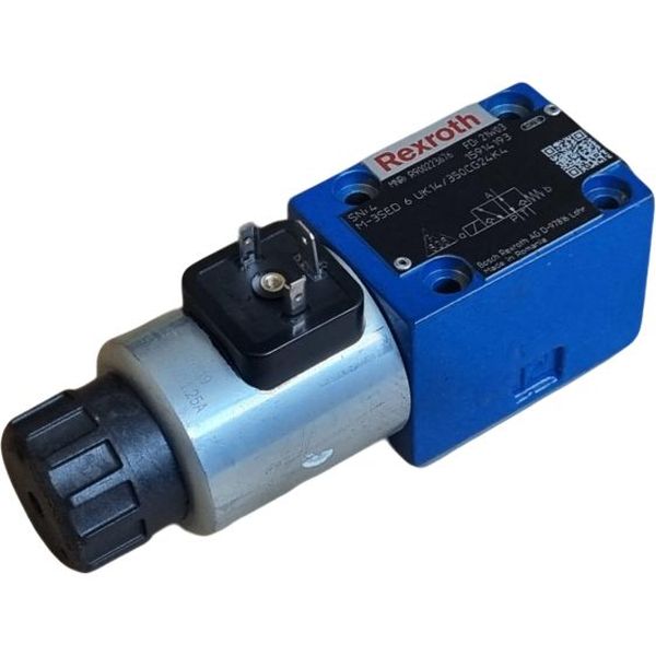 Válvula direcional, 3/2 vias, pressão de 350bar, vazão de até 25L/min, 24 V DC