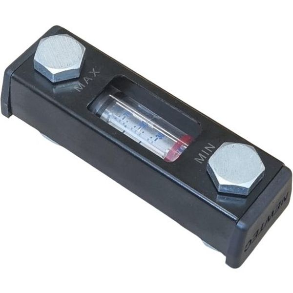 Visor de nível, fixação com 2 furos, visor compacto, faixa de operação 30°C a 80°C - NEWTEC