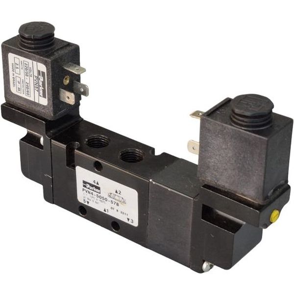 5/2 vias, com duplo solenóide, alimentação 220VCA 50Hz  e potência 2,5 VA - PARKER