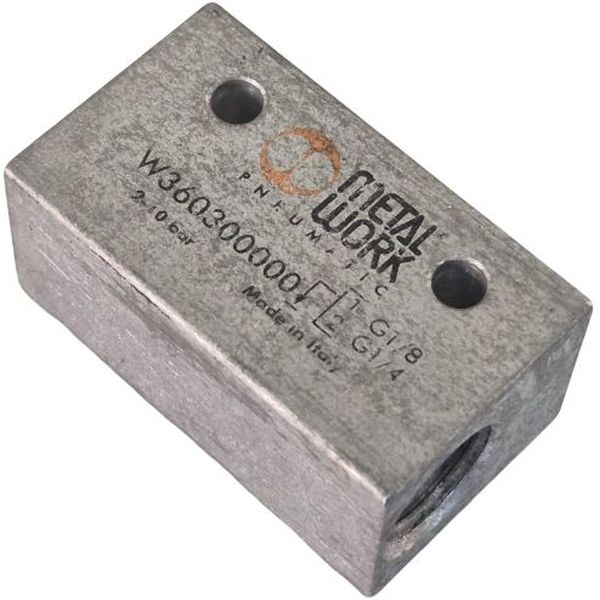 Válvula pneumática, compacta, para seleção entre duas fontes de ar 2-10bar
