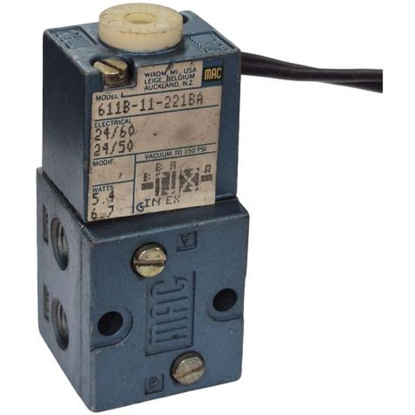4 vias, conexão rosca 1/8, bobina 24V / 60Hz, ligação elétrica com fio, pressão 150psi