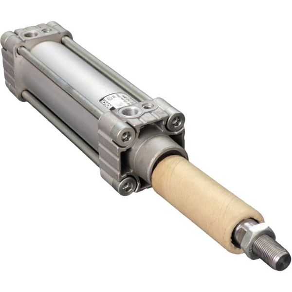 diâmetro 50mm, curso 125mm, com tirantes, dupla ação, com amortecimento regulável nas extremidades, temperatura ambiente -20...80oC, pressão nominal 10bar, com rosca G1/4
