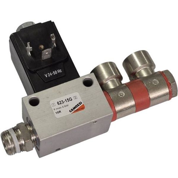 2/2 vias, normalmente fechada, conexão rosca G3/8, orifício 4mm, Qn 520Nl/mm, pressão 0~6bar