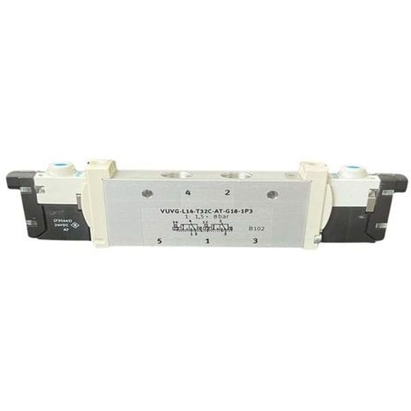 5/2 vias, monoestável, conexão G1/8, acionamento elétrico, bobina 24VDC 1W