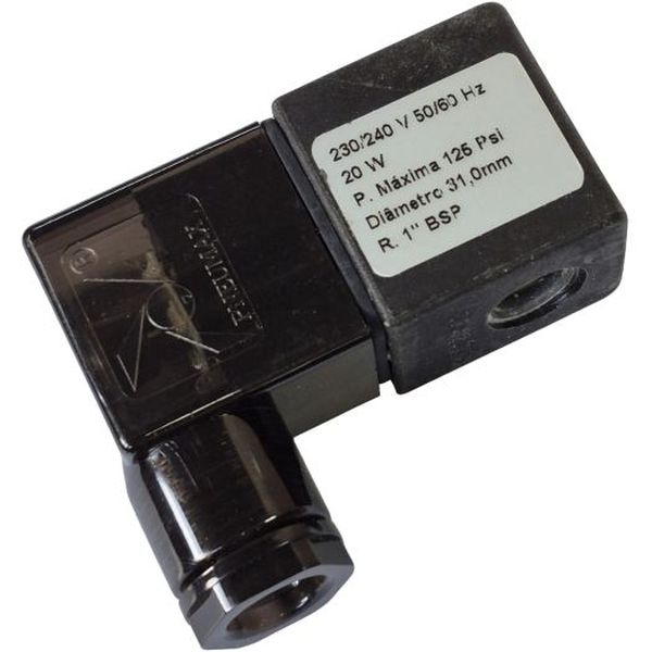 tensão 230/240V, 50/60Hz, potência 20W, encapsulada, ligação elétrica com plugue, diâmetro 31mm 