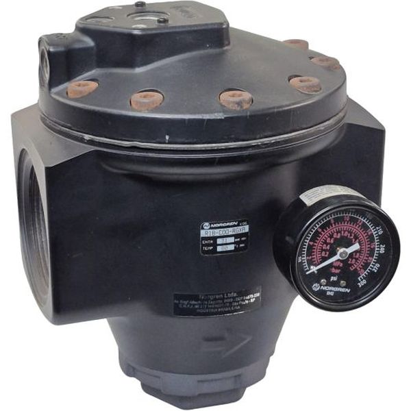 válvula reguladora de pressão, com man&ocirc;metro (escala 2,0MPa / 20bar / 300psi), conexão rosca 1,5 polegada