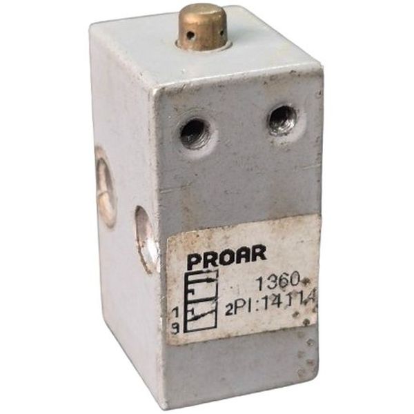 conexão rosca M5, 2/2 vias, atuador pino, operação ar comprimido