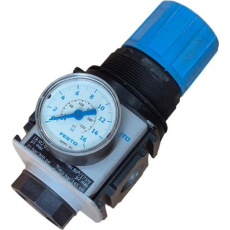 Regulador de pressão LR-M2-G3/8-10 com manômetro - FESTO Regulador de pressão LR-M2-G3/8-10 com manômetro - FESTO