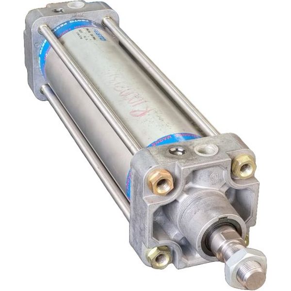 diâmetro 80mm, curso 250mm, dupla ação, amortecimento regulável nas posições finais de curso, detecção de posição