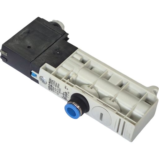 3/2 vias, conexão QS8, monoestável, acionamente elétrico / retorno mola, voltagem 24VDC, corpo de plástico