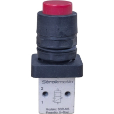 Válvula de botão vermelho S3R-M5 - STROKMATIC Válvula de botão vermelho S3R-M5 - STROKMATIC