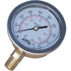 Manômetro PFQ809R1R11S 60bar 900psi com glicerina - WINTERS Manômetro PFQ809R1R11S 60bar 900psi com glicerina - WINTERS
