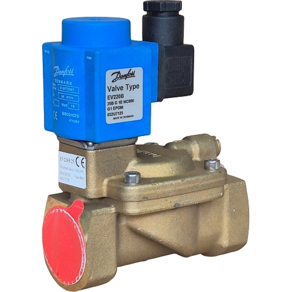 2/2 vias, DN25, fluidos água / vapor / óleo / ar comprimido e gases não inflamáveis, bobina 018F7397 24V 18W