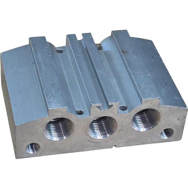 dimensão grade 27,5mm, número máximo de posições das válvulas 2, conexões pneumáticas G1/2, material alumínio