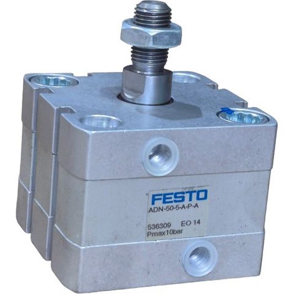 diâmetro 50mm, curso 5mm, dupla ação, rosca externa, detecção de posição, camisa liga de alumínio, vedações TPE-U