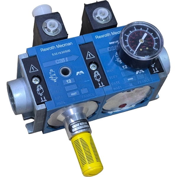 válvula 53516350: Qn=4500L/min, acionamento eletromagnético. Válvula 8901700140: Qn=5100/L/min, acionamento eletromagnético.