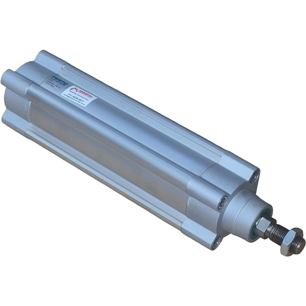 diâmetro 50mm, curso 150mm, dupla ação, amortecimento pneumático regulável de fim de curso, detecção de posição, pressão máxima 12bar