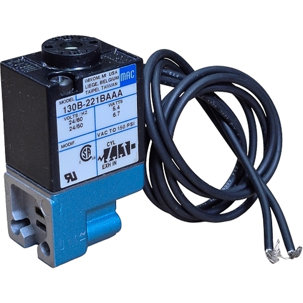 3/2 vias, atuação solenóide, 24V/60Hz 5.4W, 24V/50 Hz 6.7W