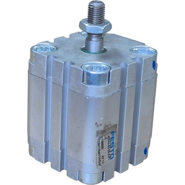 cilindro compacto, diâmetro 40mm, curso 25mm, rosca externa,amortecimento elástico nas posições finais, detecção de posição