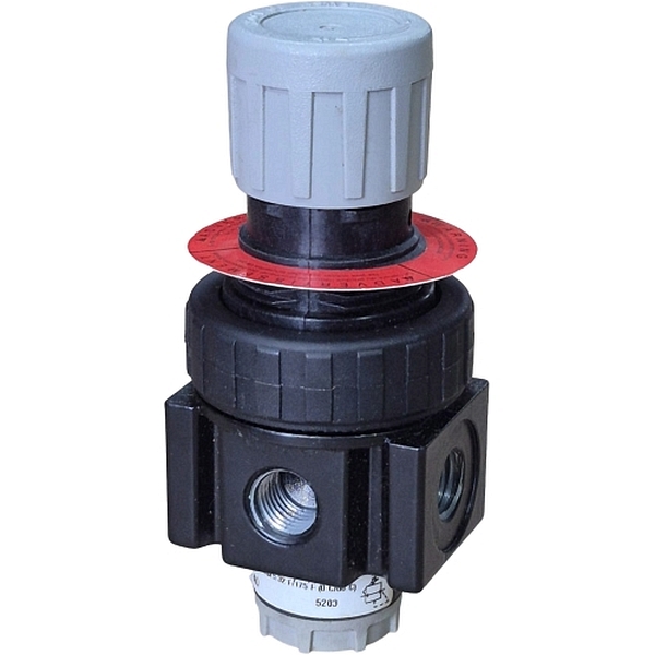 Série 27R, conexão rosca 1/4, conexão para man&ocirc;metro 1/4, pressão 0~60psi, pressão máxima 250psi, temperatura máxima 80oC, material do corpo zinco, fluido ar comprimido 
