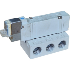 Válvula pneumática SY5140R-5LZ-02 com base - SMC usada